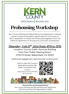 Kern County Prohousing Workshop Flyer for April 7, 2026